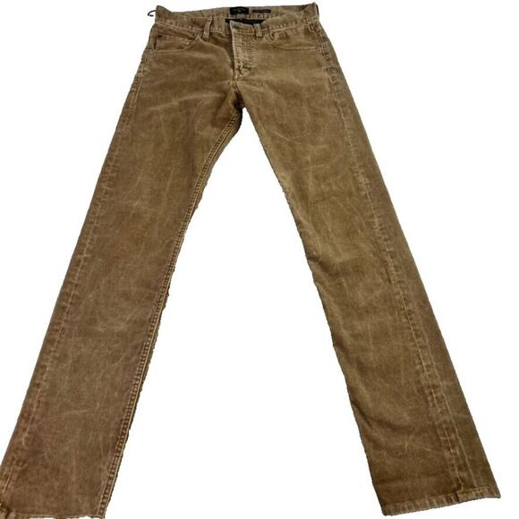 Quicksilver Jeans Pants Mens 28 Brown Straight Tapered Fit Corduroy - Picture 1 of 16